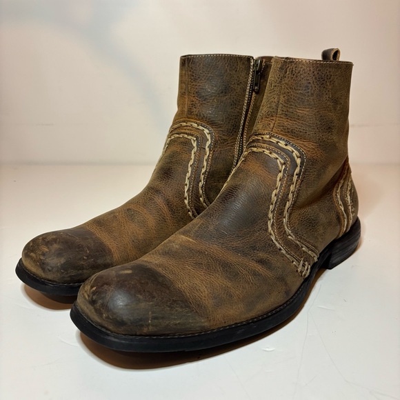 Bed Stu boots Revolution Men’s Size 12 Brown Chelsea Leather Stitched Boots - Picture 1 of 10